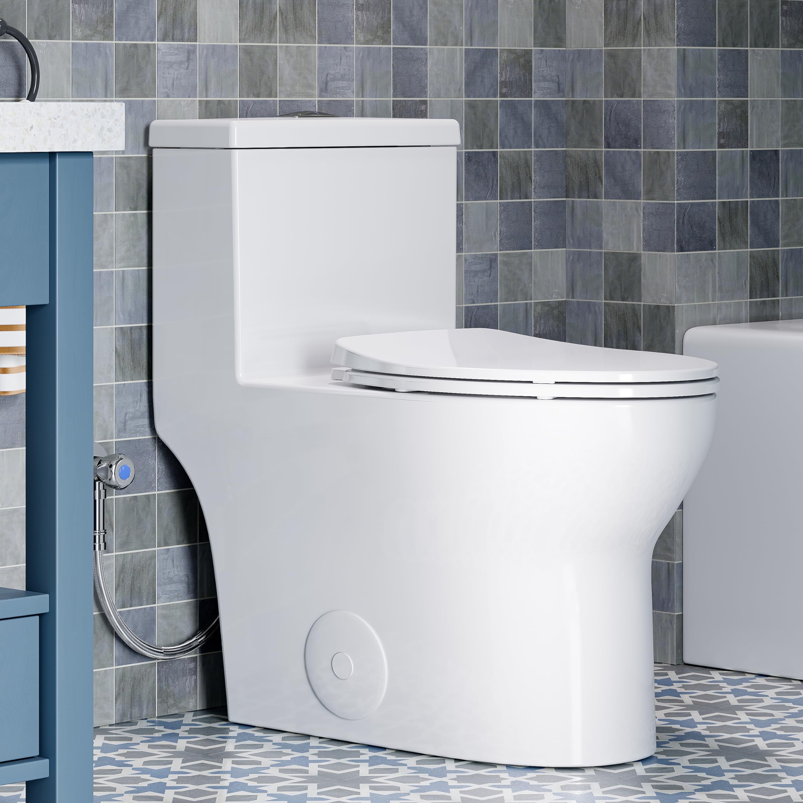HOROW T0350W ADA Compliant One Piece Toilet - 17