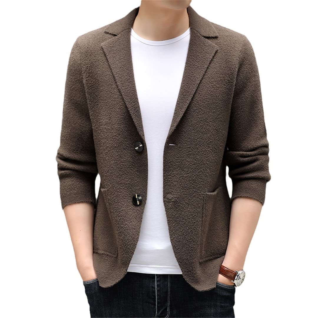 Men's Slim Fit Knit Blazer Cardigan - Autumn Casual Sweater Coat Jacket for Business & Office Wear | Warm & Stylish Layering for Fall & Winter Outfits