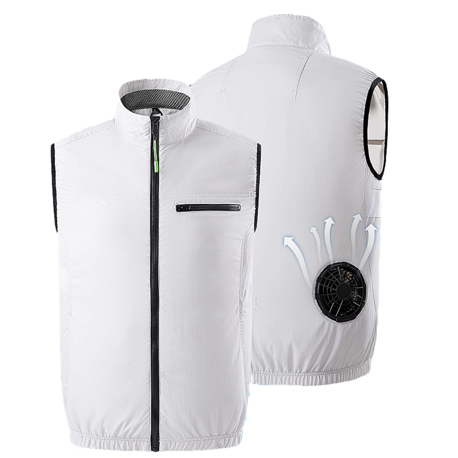 USB Rechargeable Ice Cooling Vest with Fan - Breathable Air Conditioned Jacket for Outdoor Work, Camping, Fishing & Summer Sports | Stay Cool in Hot Weather