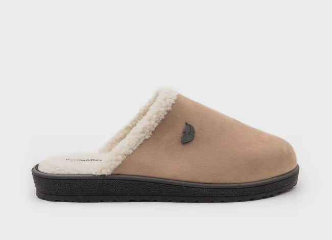 Plumaflex R8000 Beige Slip On Slippers for Women - Soft Memory Foam Indoor House Shoes with Non-Slip Sole | Comfortable for Home, Office & Travel