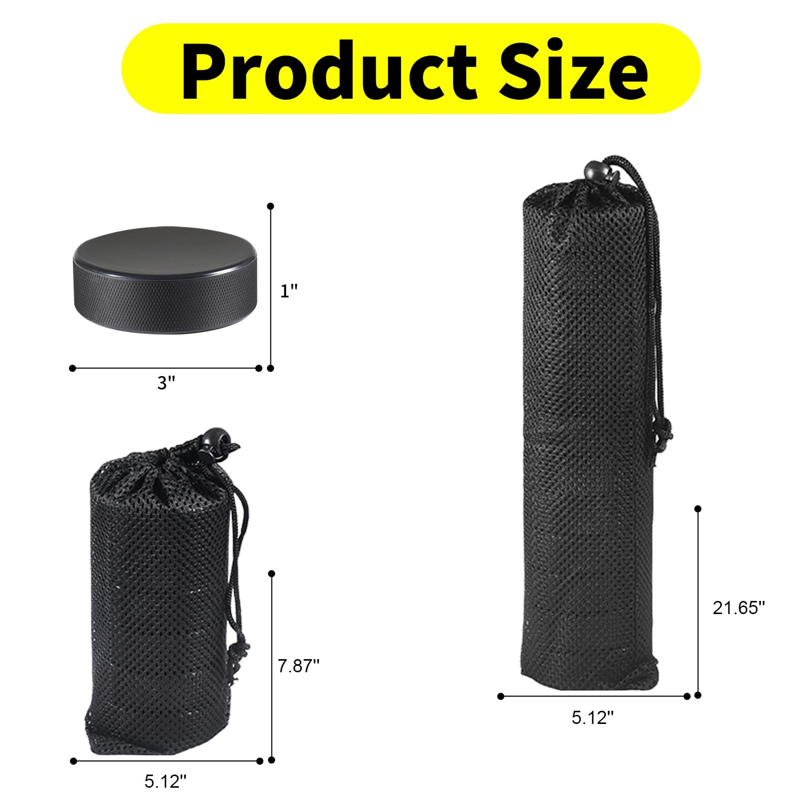 Best Bulk Ice Hockey Pucks for Practice & Training - Durable Rubber Hockey Pucks for Shooting, Stickhandling & Goalkeeping Drills (Set of 50)