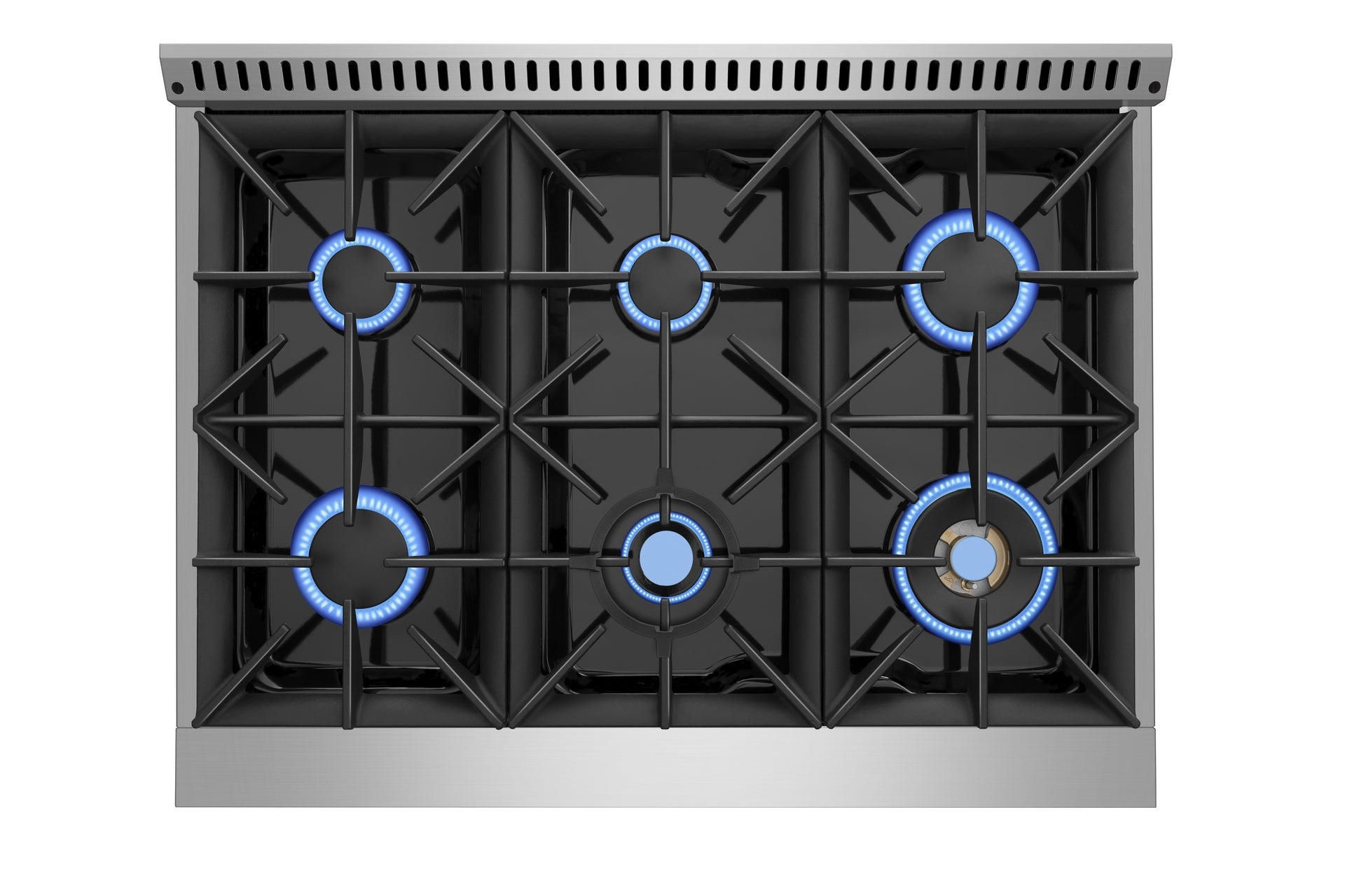Empava 36 Inch Professional Style Freestanding Gas Range with 5 Burners - Stainless Steel (36GR08) - Perfect for Home Kitchens, Restaurants & Outdoor Cooking
