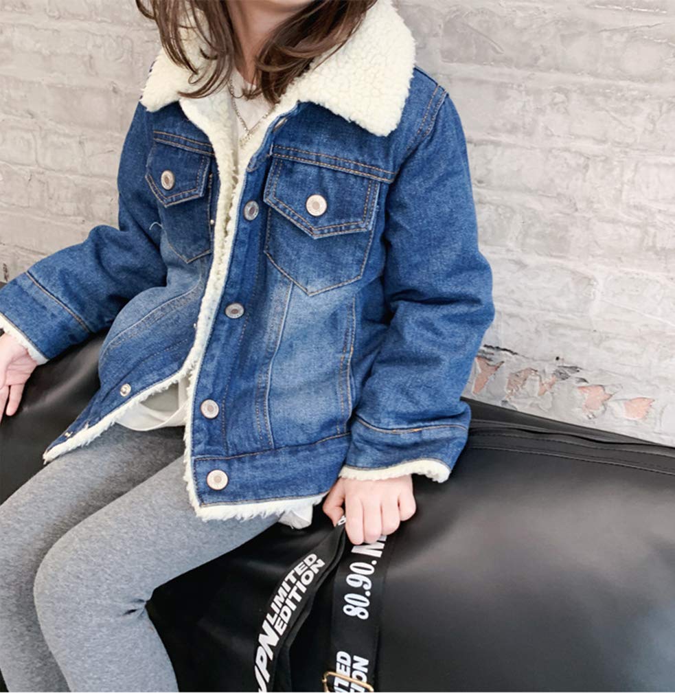 Girls' Denim Jacket for Toddlers & Kids (12 Months-12 Years) - Stylish & Durable Outerwear for School, Play & Everyday Wear