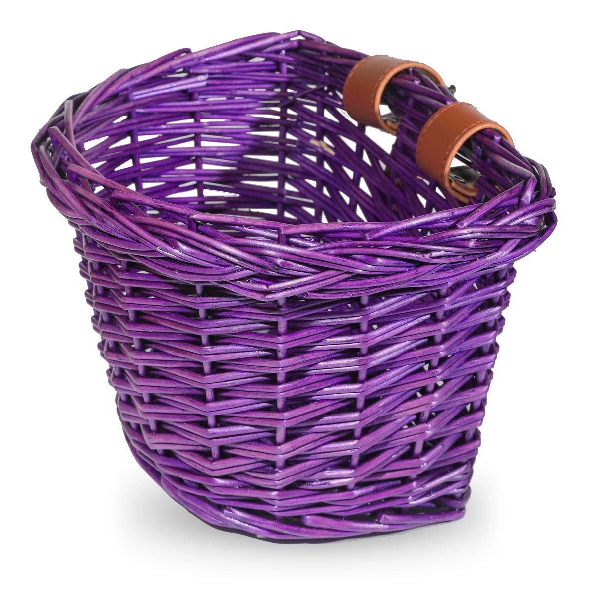 DRBIKE Wicker Kids Bike Basket for 12-18 Inch Bicycles - Front Handlebar Basket for Balance Bikes, Scooters & Children's Bicycles - Durable & Stylish Bike Accessories for Outdoor Play, Park Rides & Neighborhood Adventures