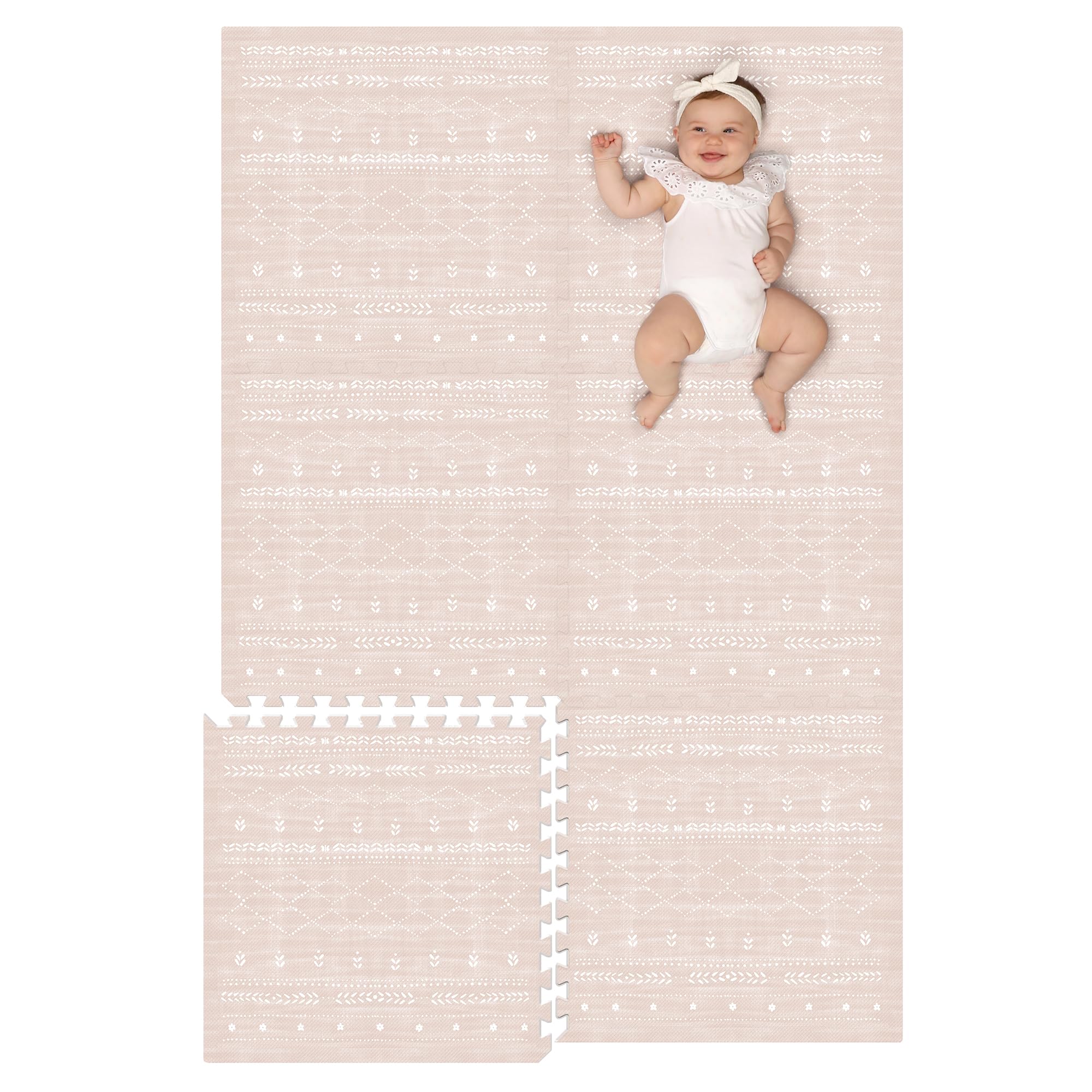 Lillefolk Non-Toxic Baby Foam Play Mat - 4x6ft Interlocking Tiles for Kids & Toddlers - Soft Floor Mat for Crawling, Tummy Time and Playroom Safety (6 Tiles, Dusk Color) - Perfect for Nursery, Daycare and Home Play Areas
