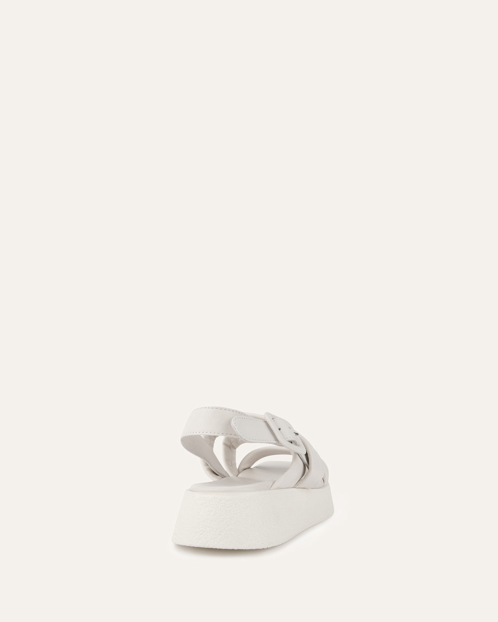 ZIA Women's Flat Sandals - White Leather Comfortable Slip-On Summer Shoes for Beach, Travel & Casual Outfits