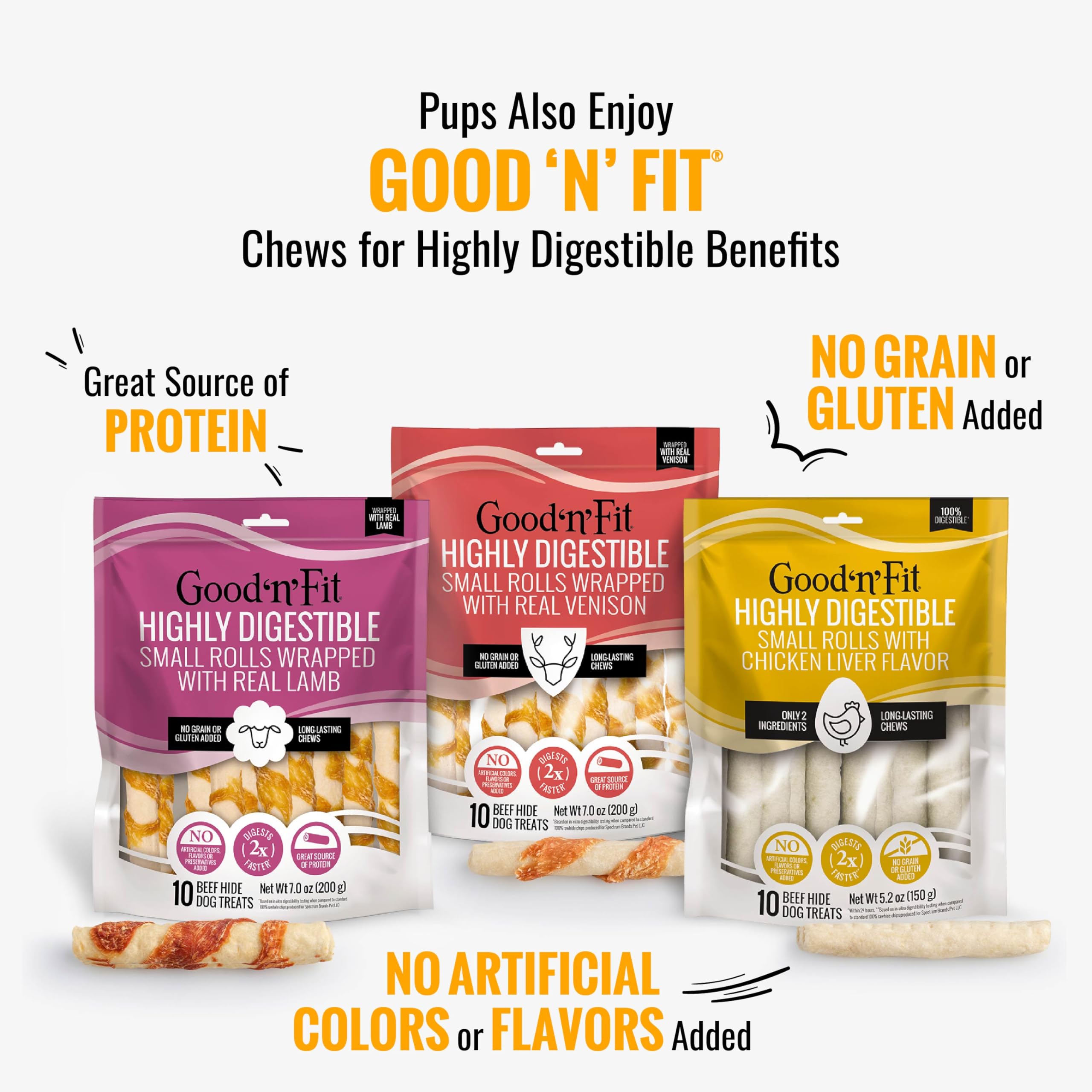 Premium Triple Flavor Puree Mix-Ins Dog Food Topper - Duck, Beef & Rabbit Protein Treats for All Dogs (7 Single-Serve Packets) | Grain-Free, Chicken-Free Dog Food Enhancer for Picky Eaters & Senior Dogs