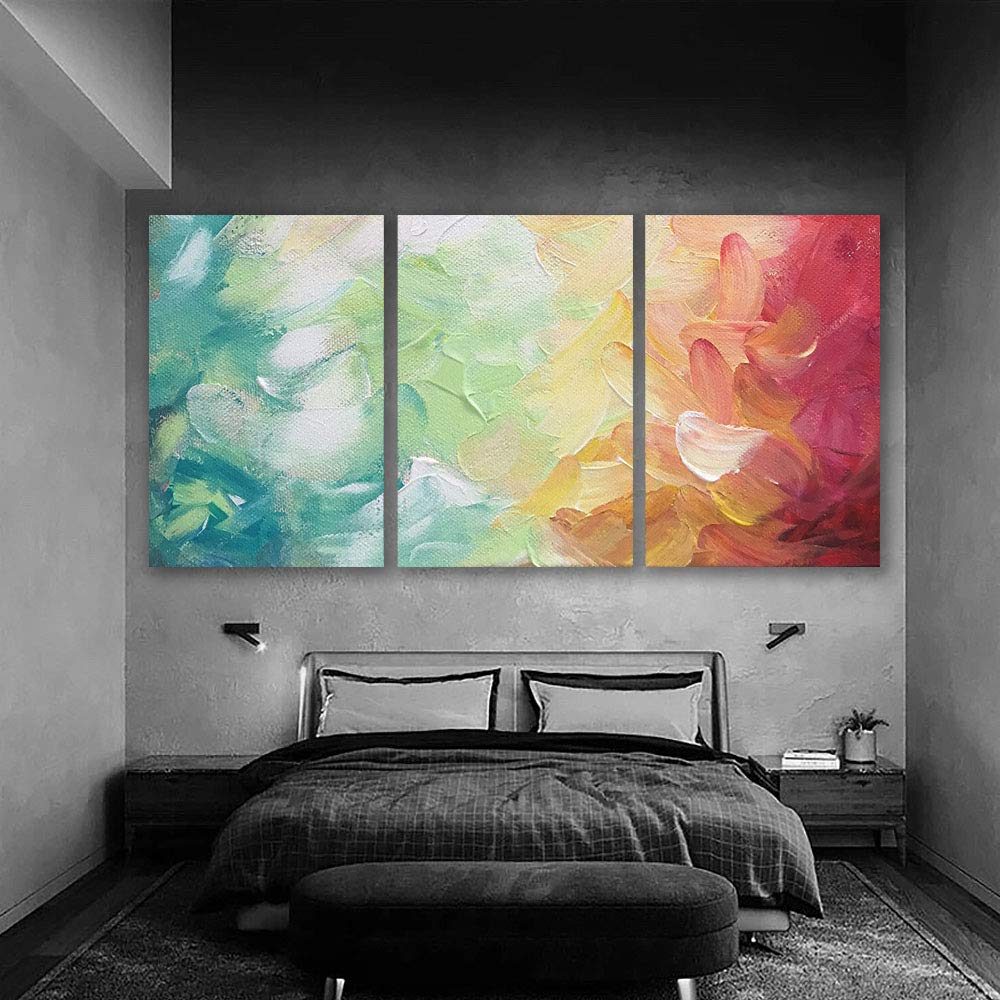 Wall26 3-Panel Canvas Wall Art - Chromatic Giclee Painting for Bedroom & Living Room Decor - 24x36 Inches Each Panel - Modern Home Art for Stylish Interior Design