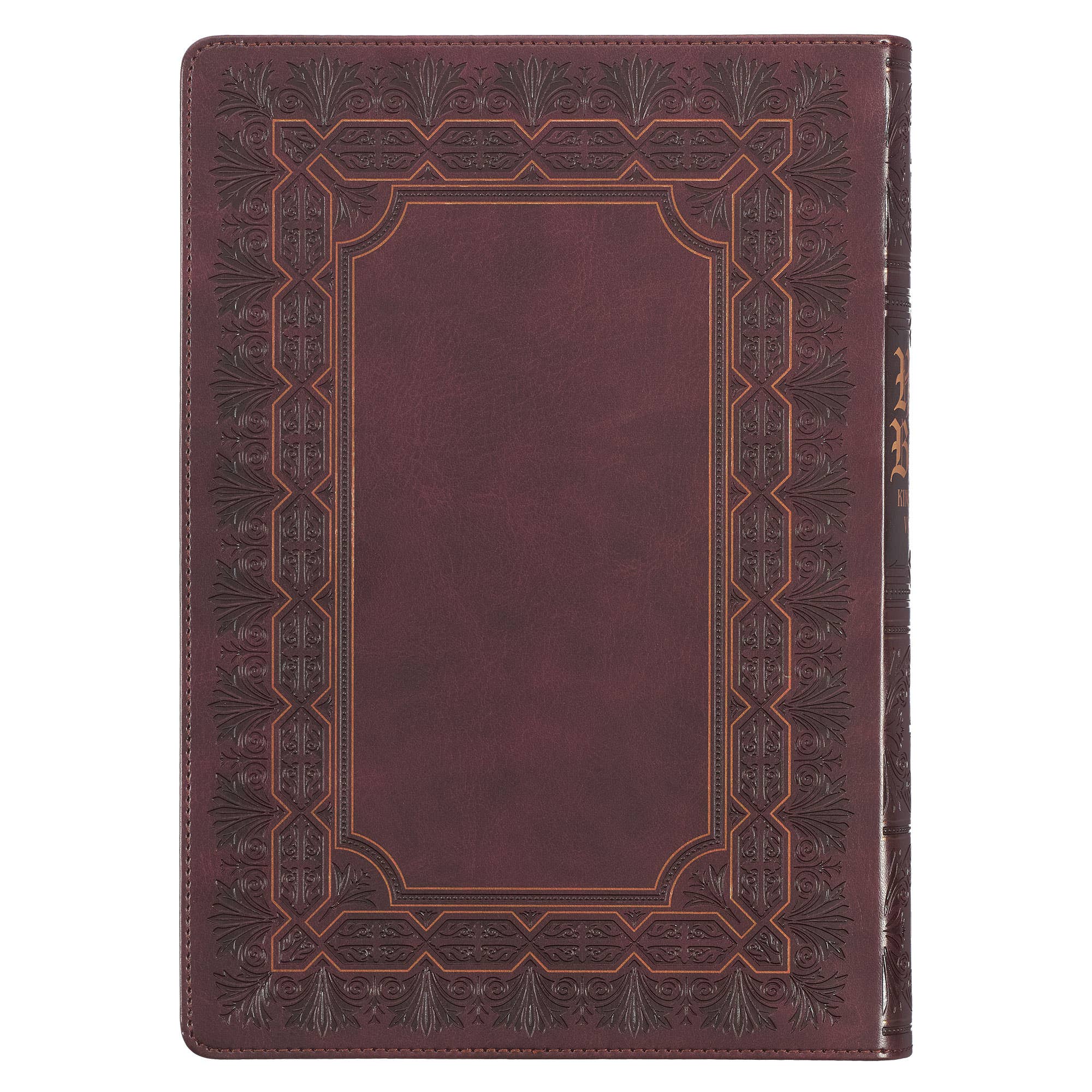 Burgundy Faux Leather Giant Print KJV Bible - Large Easy-to-Read Scripture for Home Worship, Bible Study & Church Services