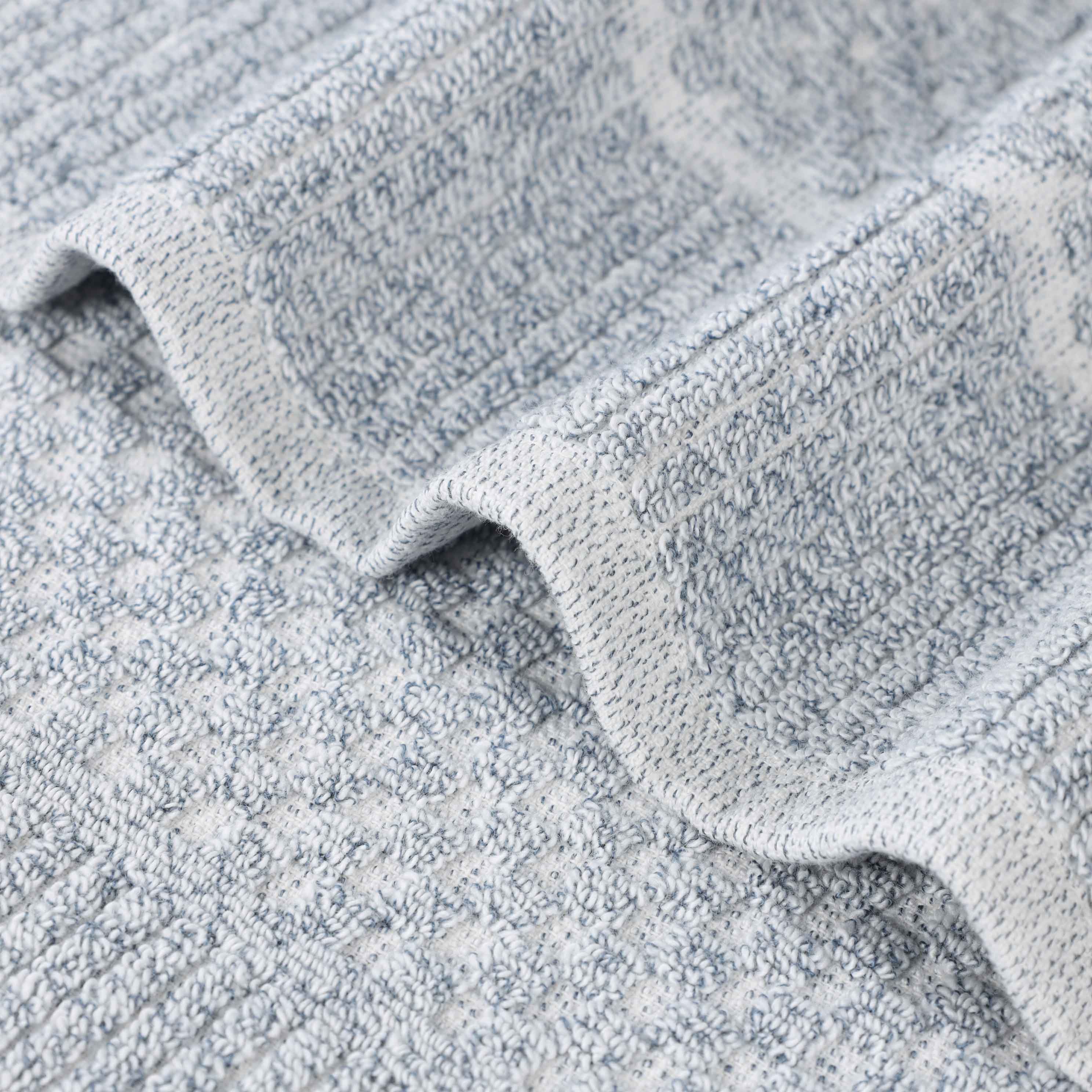 Premium Cotton Blend Checkered and Ribbed Bath Sheets Set of 2 - Super Absorbent, Soft & Quick-Drying Luxury Towels for Spa, Bathroom, Pool, and Beach Use