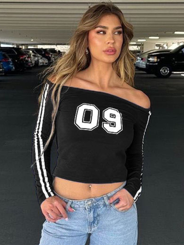 Stylish One Shoulder Striped T-Shirt for Women - Trendy Summer Fashion Top for Casual Outings, Beach & Parties