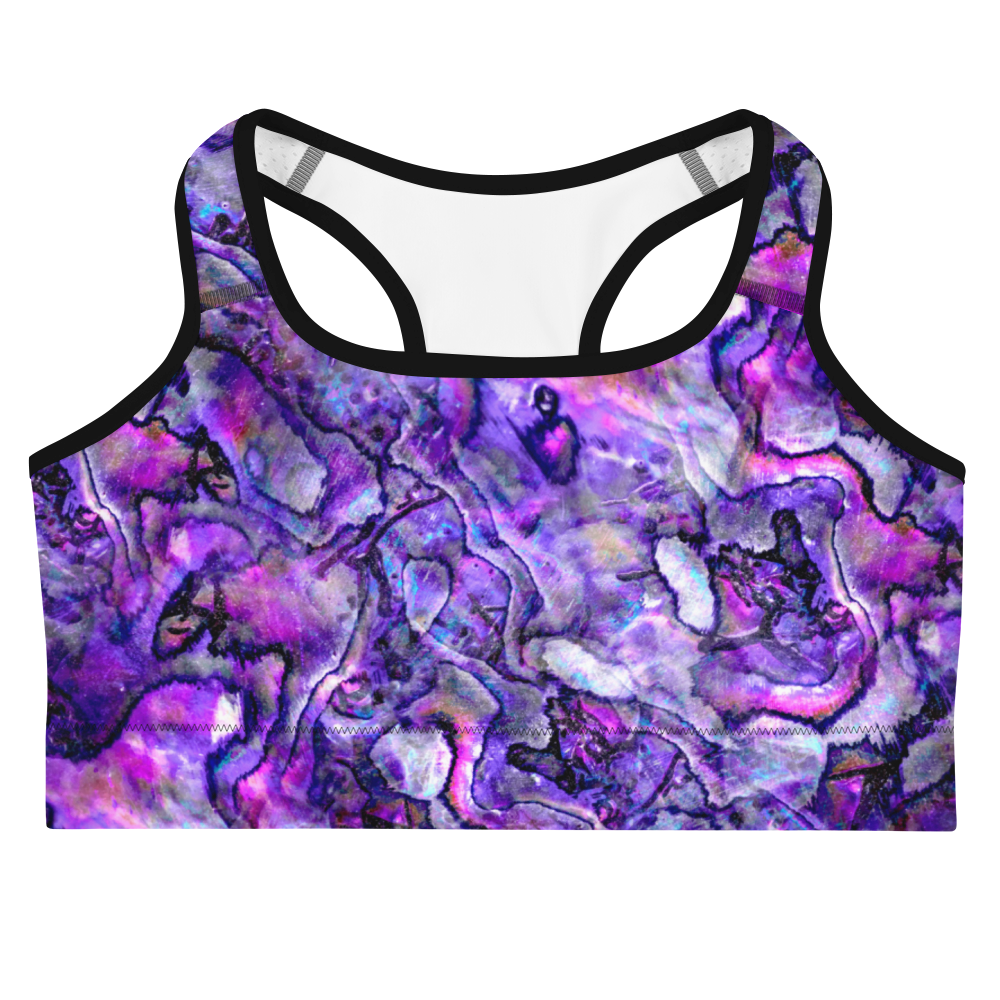 Premium Purple Abalone Sports Top for Women - Breathable & Moisture-Wicking Activewear for Running, Yoga & Gym Workouts