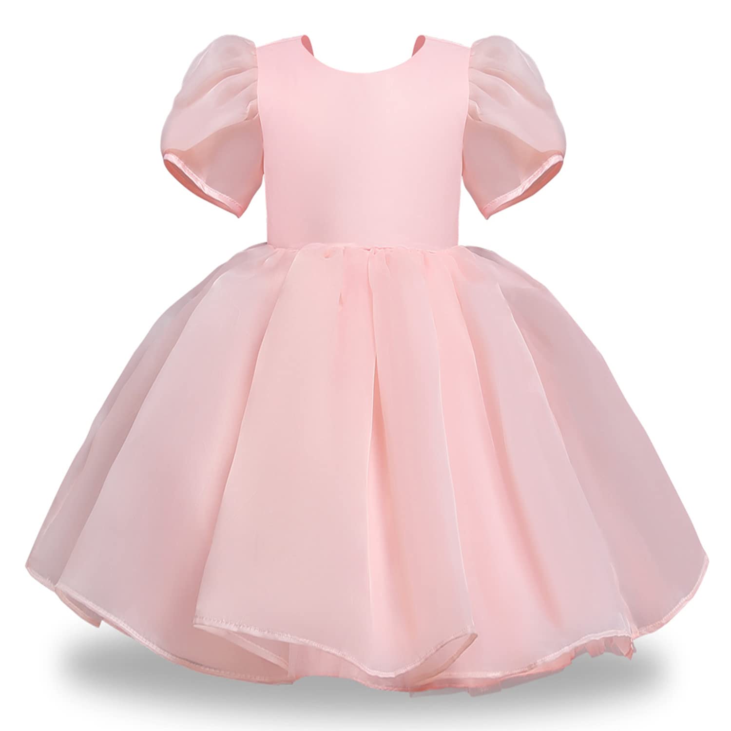 NNJXD Girls Ruffled Lace Party Dress - Elegant Flower Girl & Wedding Attire for Special Occasions | Perfect for Birthday Parties, Pageants, and Formal Events