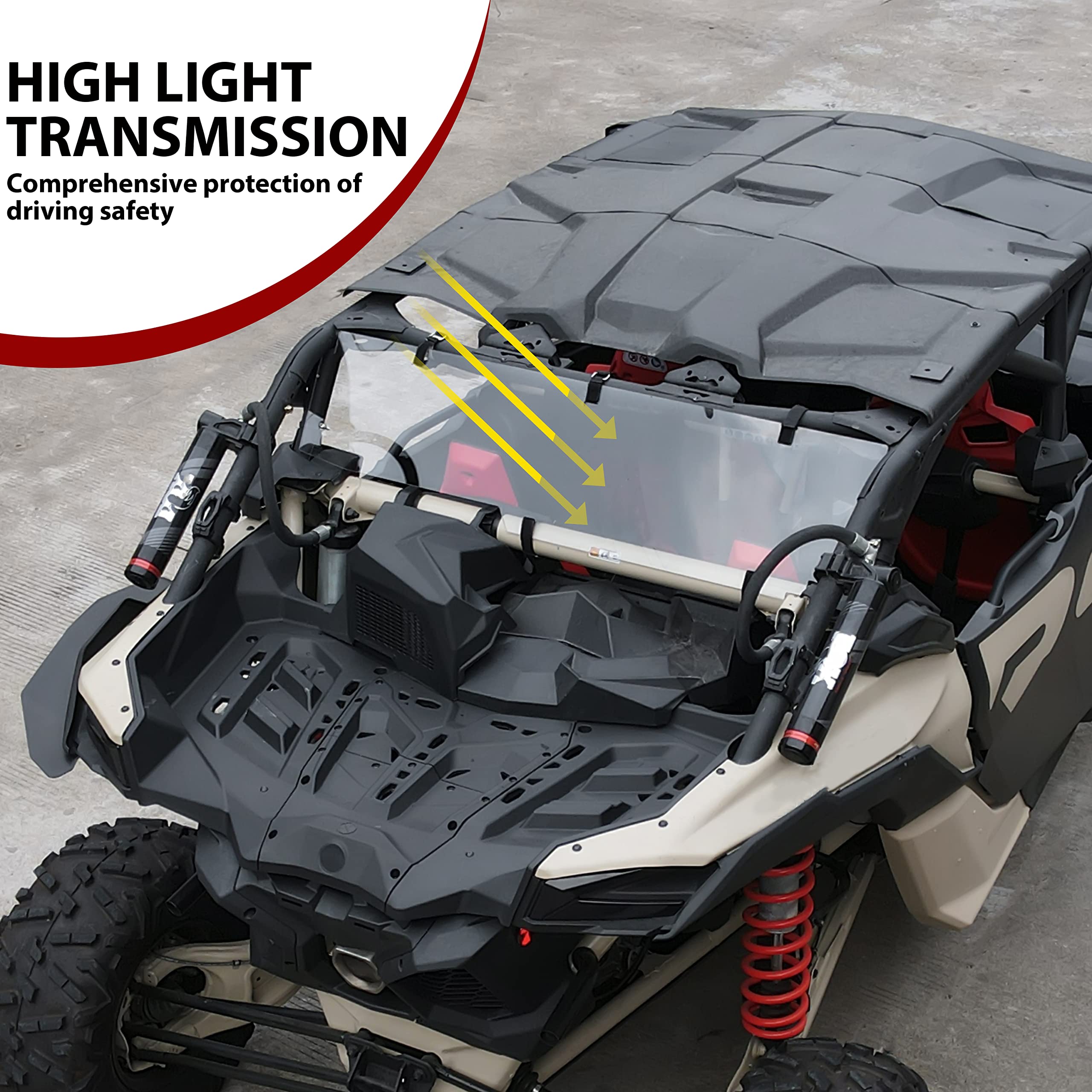 Heavy Duty Rear Windshield Panel for Can-Am Maverick X3 (2017-2025) | SAUTVS Back Window Shield Kit | Durable UTV Accessories for Off-Road Protection & Dust Control
