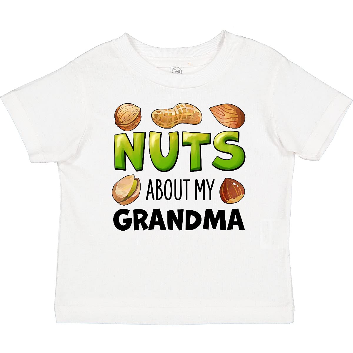 Buy Inktastic Nuts About My Grandma Peanut Almond Pistachio Baby T-Shirt | Cute Graphic Tee for Grandparents Day & Family Reunions