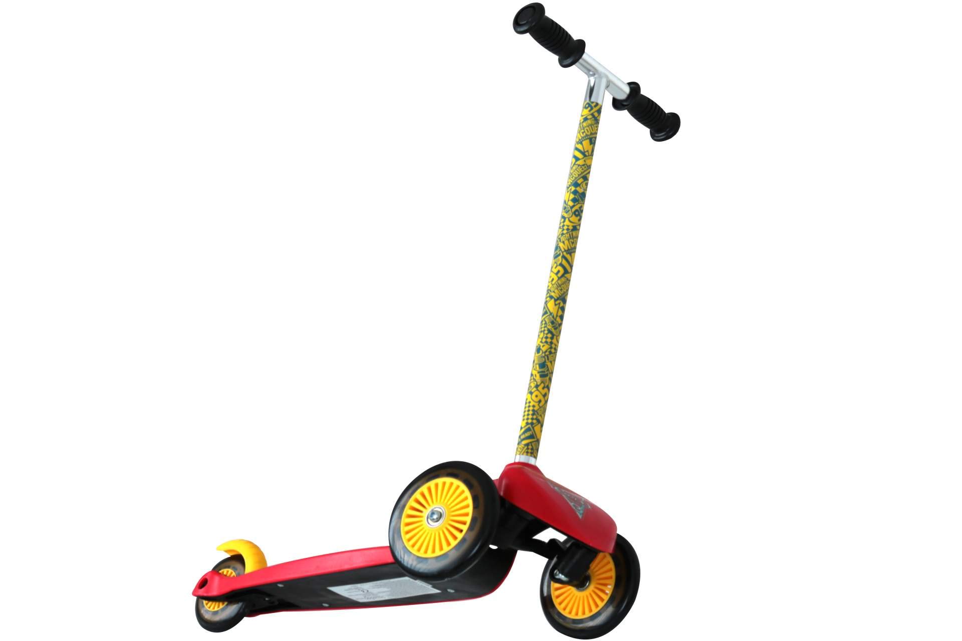 Smoby Cars 3 Twist Skate 3-Wheel Scooter for Kids - Red Ride-On Toy for Outdoor Play & Backyard Fun