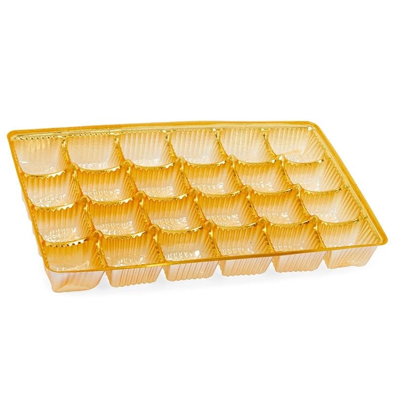 Gold Candy Trays for 24 Candies - Pack of 50 | 5.5 Inch Wide Serving Trays for Parties, Weddings & Events - Elegant Candy Display for Dessert Tables & Buffets