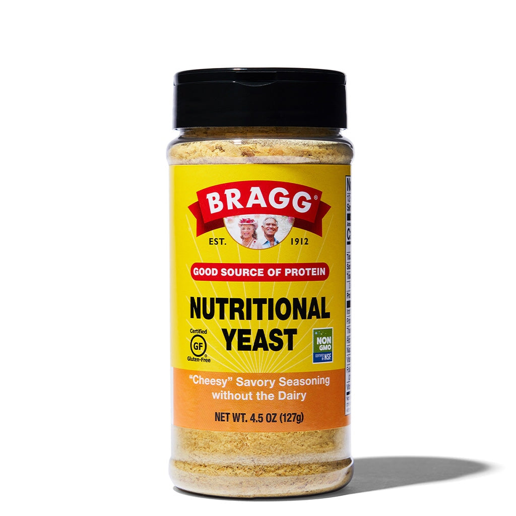 Bragg Nutritional Yeast Seasoning - Vegan Cheese Flavor, Gluten-Free & Non-GMO - Perfect for Popcorn, Pasta & Salad Topping