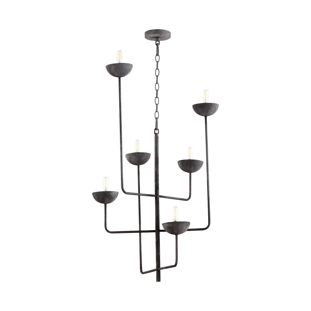 Cyan Design 10976 Enoki 6-Light Modern Black Chandelier - Elegant Lighting for Dining Room, Bedroom & Living Room Decor