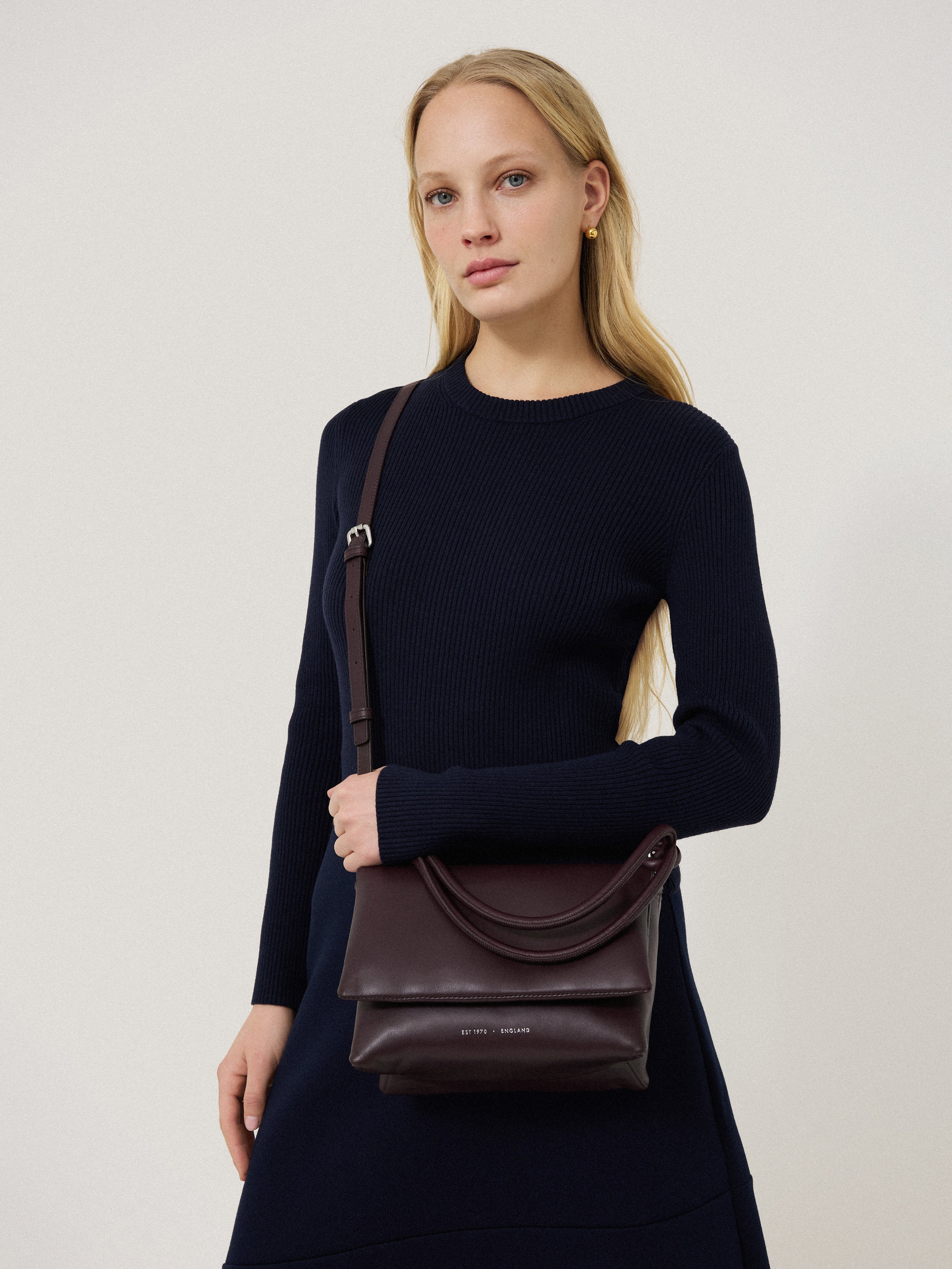 Soft Padded Crossbody Bag in Oxblood Red - Stylish Hands-Free Purse for Women, Perfect for Travel, Shopping & Everyday Use