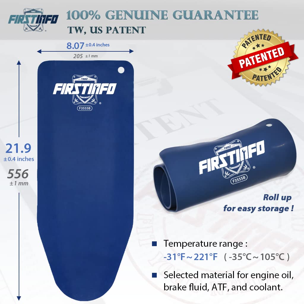 FIRSTINFO F3555B Large Flexible Funnel (21.8 inches) - Spill-Free Oil Filling Tool for Car, Motorcycle & Home Use | Reusable & Moldable Draining Funnel for Easy Oil Changes & Fluid Transfers