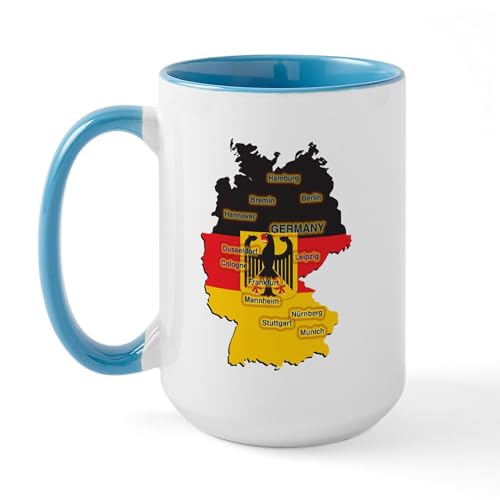 White/Blue Inside - Germany Map Large Mug