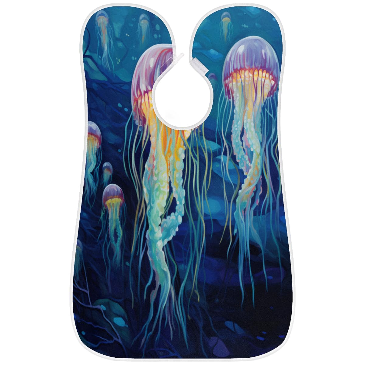 Men's Jellyfish Beard Shaving Bib - Waterproof Hair Dye & Makeup Apron for Barbers & Artists - Sink Hair Catcher & Beard Trimming Accessory - Perfect for Salon, Home Grooming & DIY Haircuts