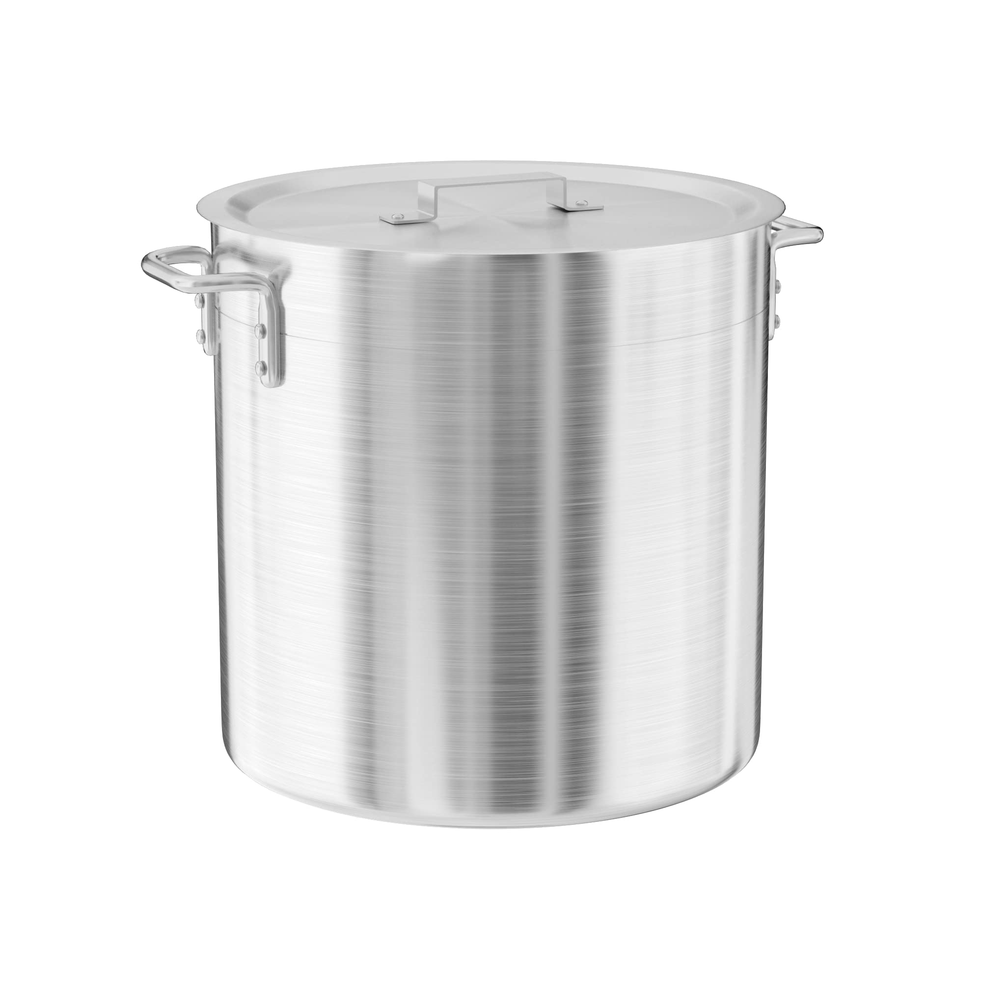 24 Qt. Heavy Duty Aluminum Stock Pot with Lid - Perfect for Cooking, Boiling, and Meal Prep in Restaurants or Home Kitchens