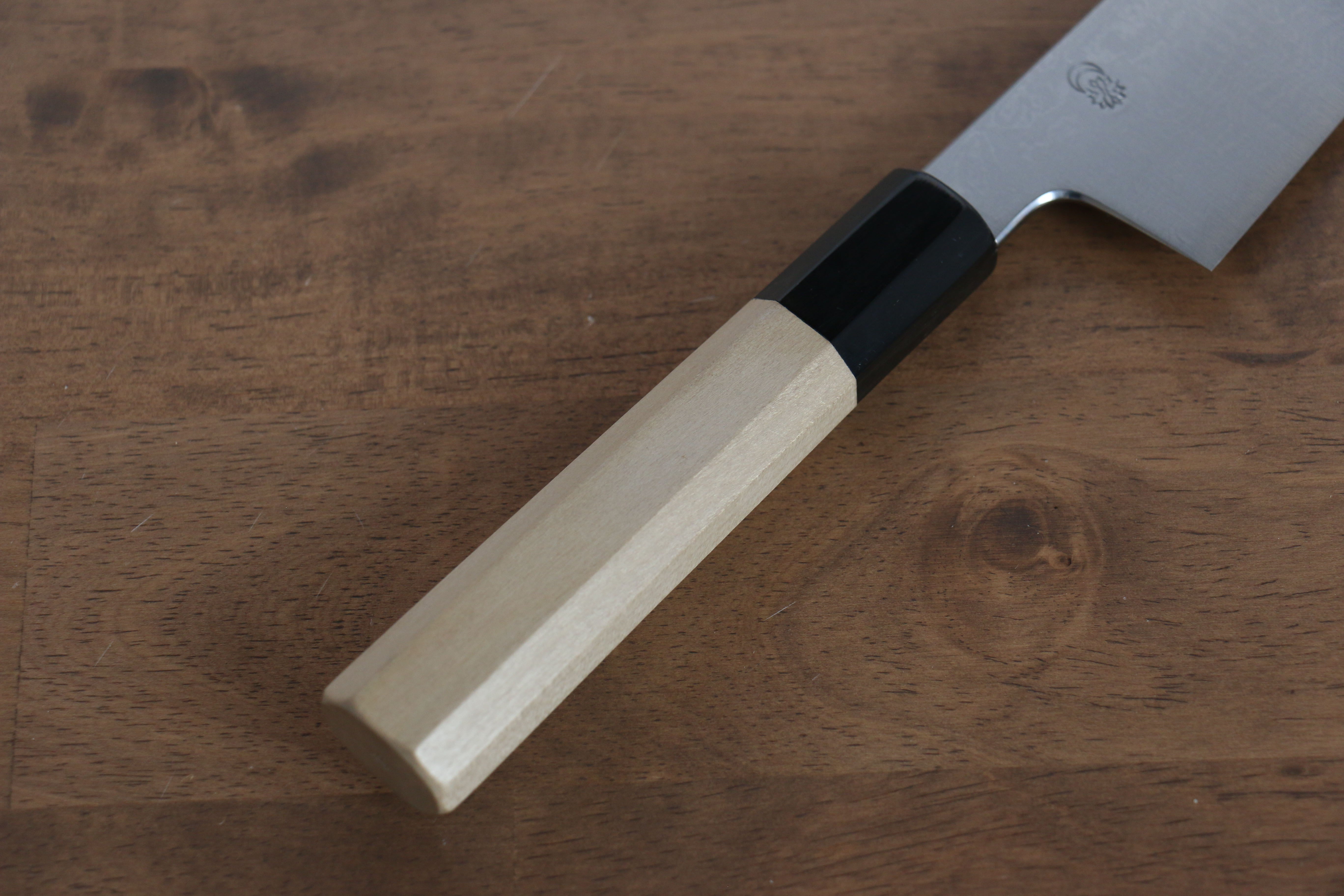 Premium Kikuzuki Blue Steel No.1 Damascus Gyuto Chef Knife 210mm - Japanese Magnolia Wood Handle - Professional Kitchen Knife for Sushi, Meat Cutting & Culinary Arts