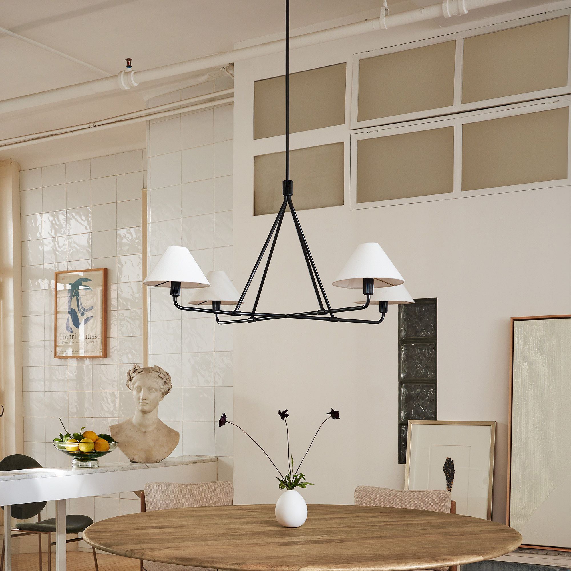 Stylish Axis Chandelier - Modern Crystal Ceiling Light Fixture for Dining Room, Bedroom & Living Room Decor