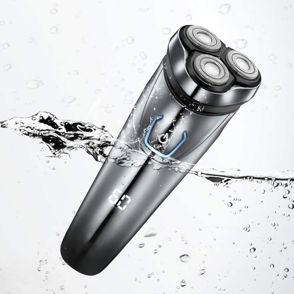 LIIAV Electric Shavers for Men - Waterproof Wet & Dry Cordless Rechargeable Rotary Razor with Pop-up Beard Trimmer | Smooth Shaving for Travel, Gym & Daily Grooming