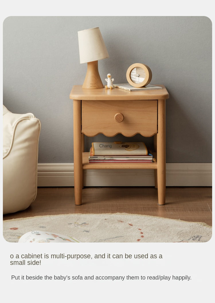 Solid Wood Nightstand - Beech or Oak Bedside Table for Bedroom, Modern & Rustic Home Decor, Durable & Stylish Furniture for Small Spaces