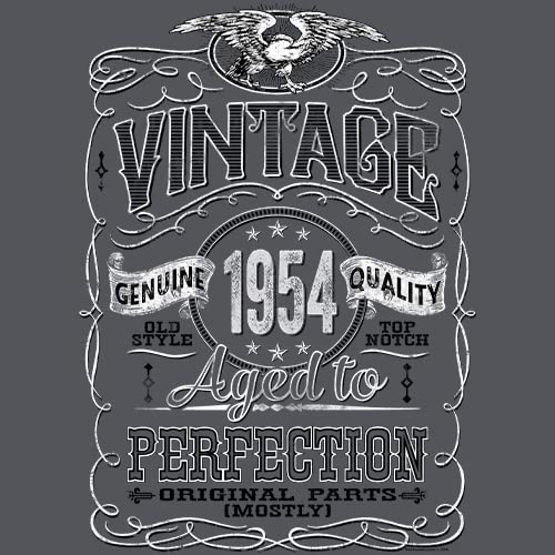 Vintage 1954 Aged to Perfection 71st Birthday Gift T-Shirt for Men - Funny 71 Year Old Birthday Present - Perfect for Parties & Celebrations
