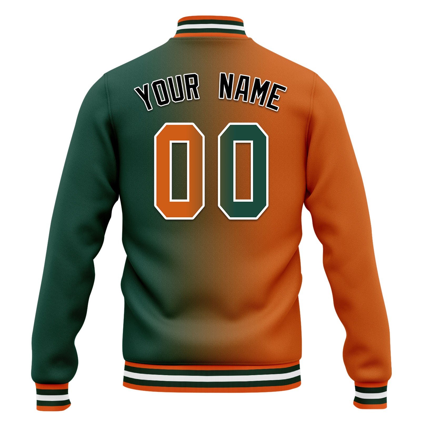 Custom Gradient Fashion Bomber Jacket - Full Snap Varsity Letterman Personalized Jacket (Style FZ005 D028015) for Men & Women - Perfect for Streetwear, Casual Outfits and School Events