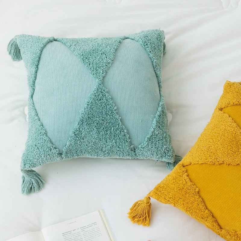 Soft Cotton Corduroy Pillow Cover - Textured Decorative Cushion Case for Sofa, Bed & Home Decor (18x18 Inches) - Cozy Living Room & Bedroom Accent
