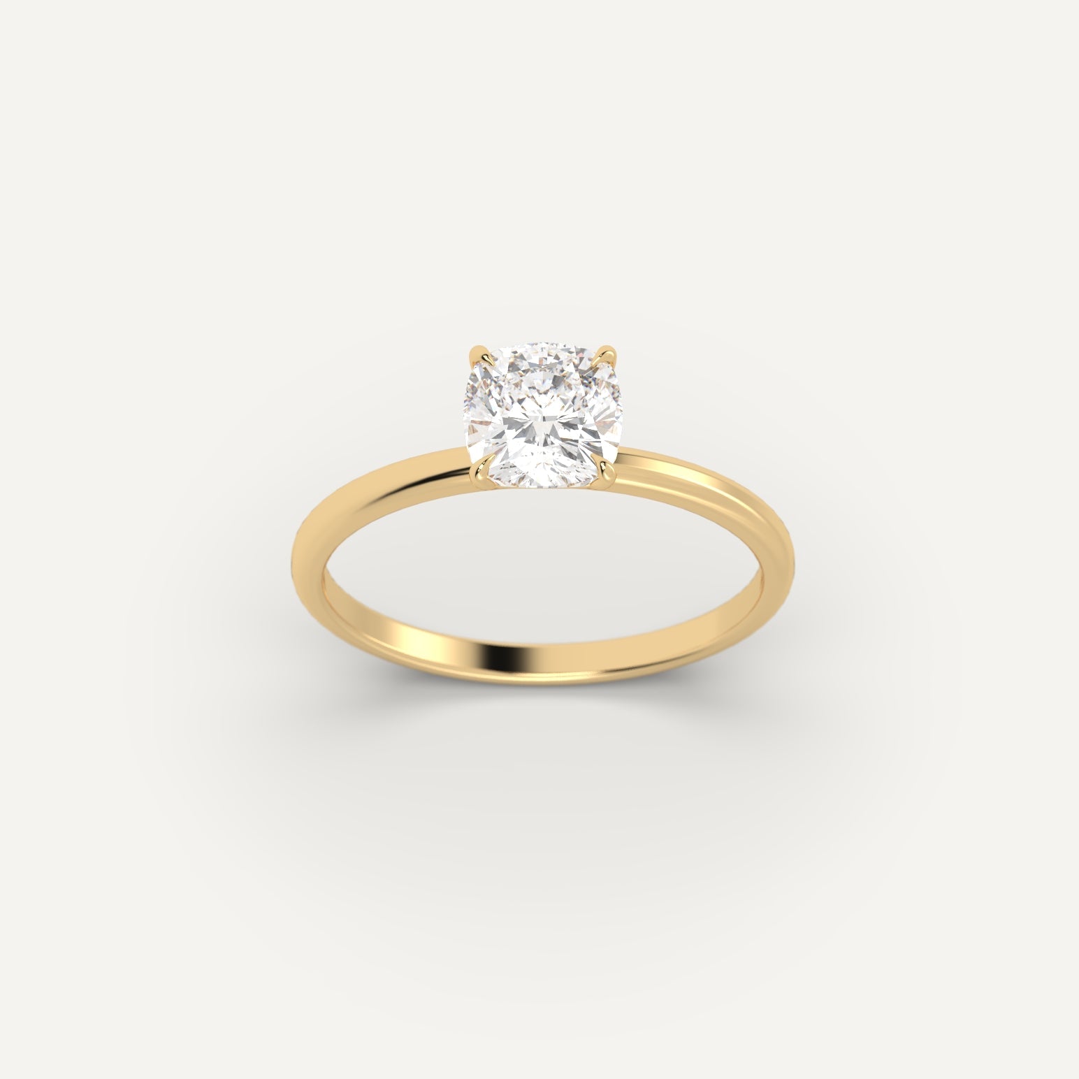 1 Carat Cushion Cut Diamond Engagement Ring - 14K White Gold Solitaire Wedding Band for Women - Perfect for Proposals, Anniversaries & Special Occasions