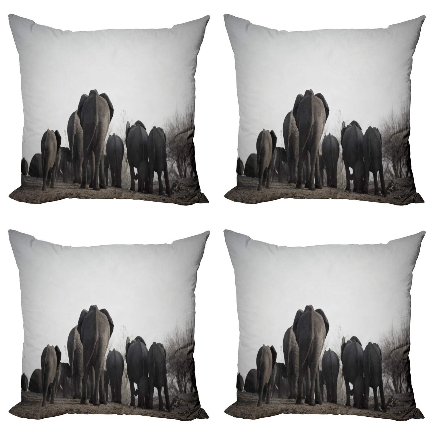 Ambesonne 4-Pack Decorative Throw Pillow Covers - 16