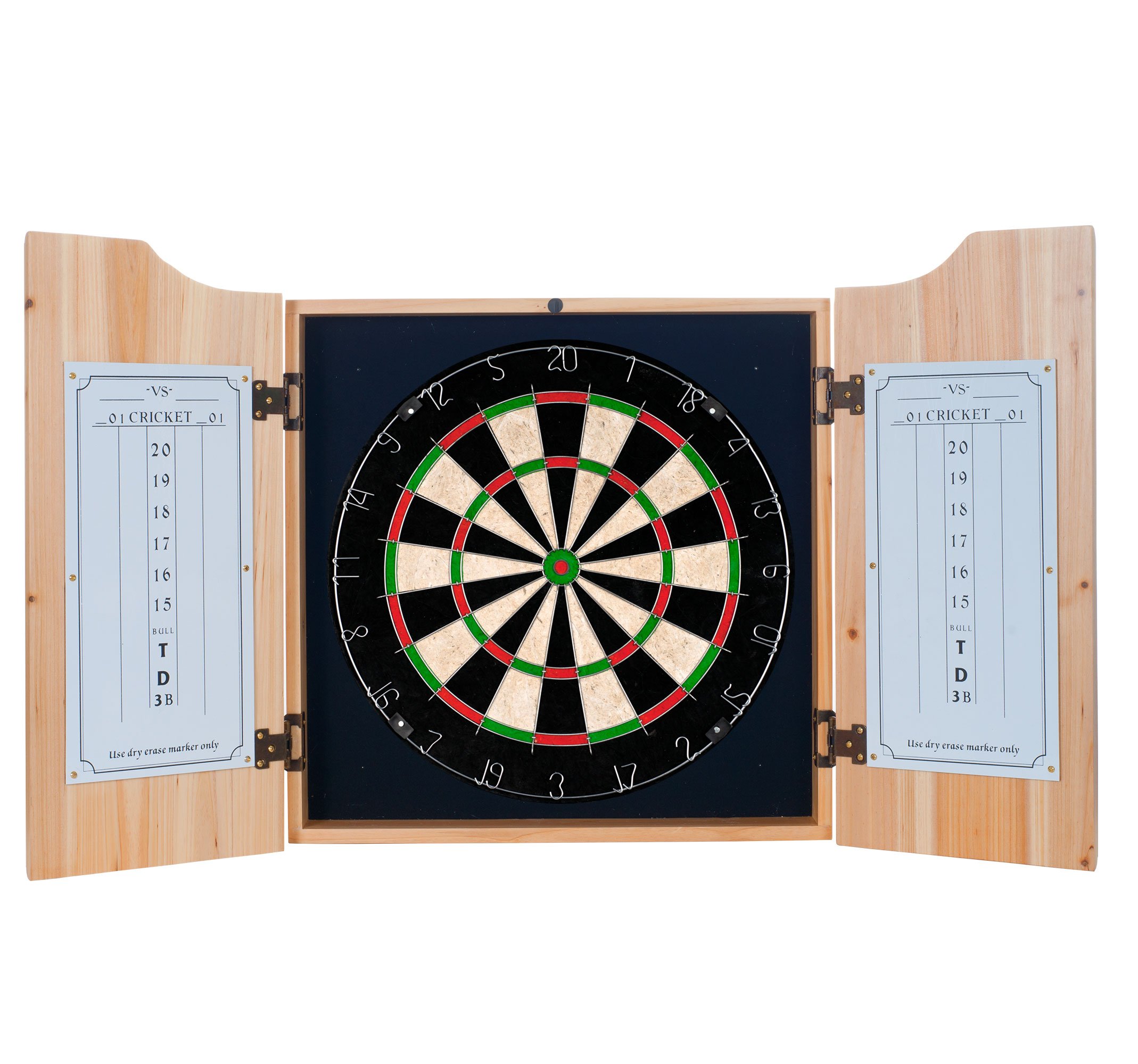 NBA Portland Trail Blazers Wooden Dartboard Cabinet Set - Official Team Logo - Perfect for Game Rooms, Man Caves & Sports Bars