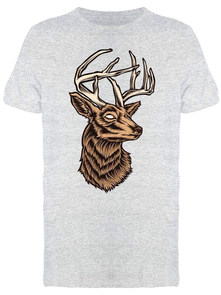 Deer Head Graphic T-Shirt for Men - Stylish Casual Wear for Outdoor Adventures & Everyday Comfort