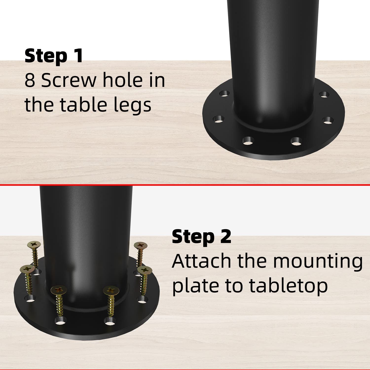 4 PCS Adjustable Table Legs 21.5