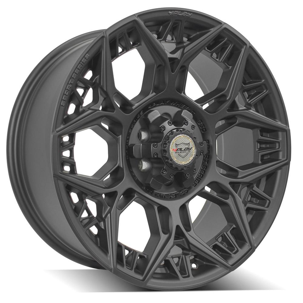 4Play Sport Series 4PS60 20x9.0 Satin Black Wheels - 6x120mm Bolt Pattern, 66.9mm Hub Bore - Perfect for Off-Road Trucks, SUVs & Custom Car Builds