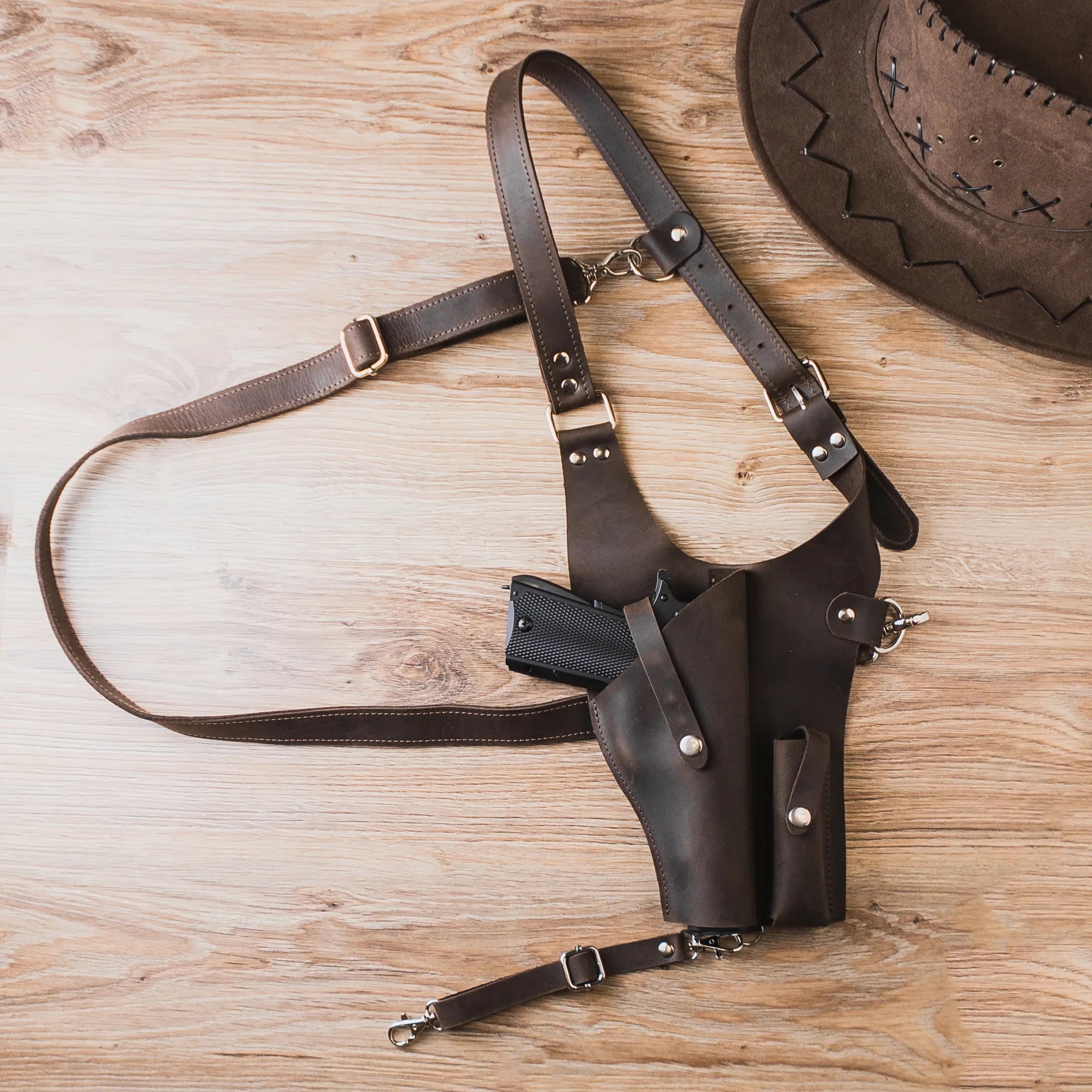 Best Gun Shoulder Holster for Concealed Carry - Comfortable & Adjustable Pistol Shoulder Harness - Perfect for CCW, Security, Police & Outdoor Activities
