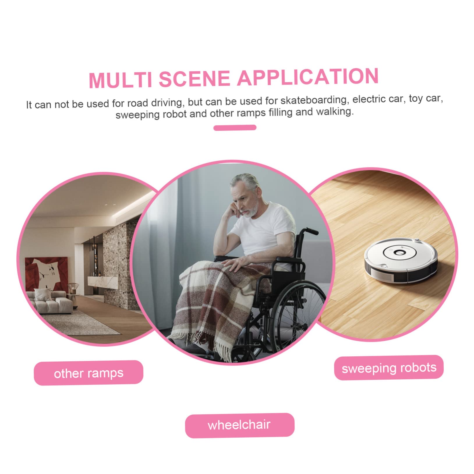 Portable Threshold Ramp for Robot Vacuums - Indoor Slope Mat for Easy Home Access - Durable Entry Ramp for Wheelchairs, Walkers & Mobility Scooters - Perfect for Doorways, Steps & Uneven Surfaces