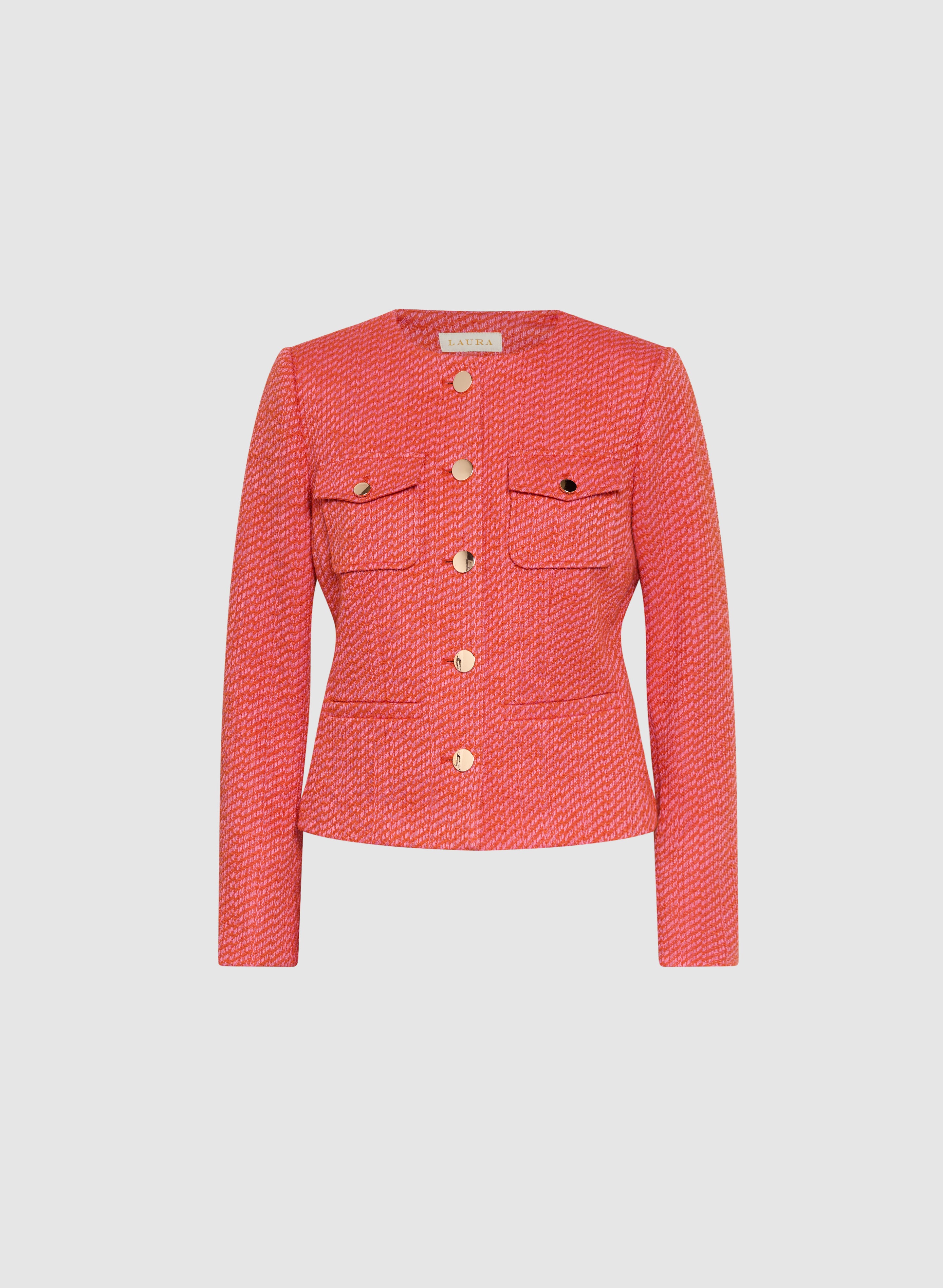 Bouclé Button Down Jacket for Women - Elegant Knitted Blazer Coat with Pockets | Perfect for Office, Business Casual & Fall Layering