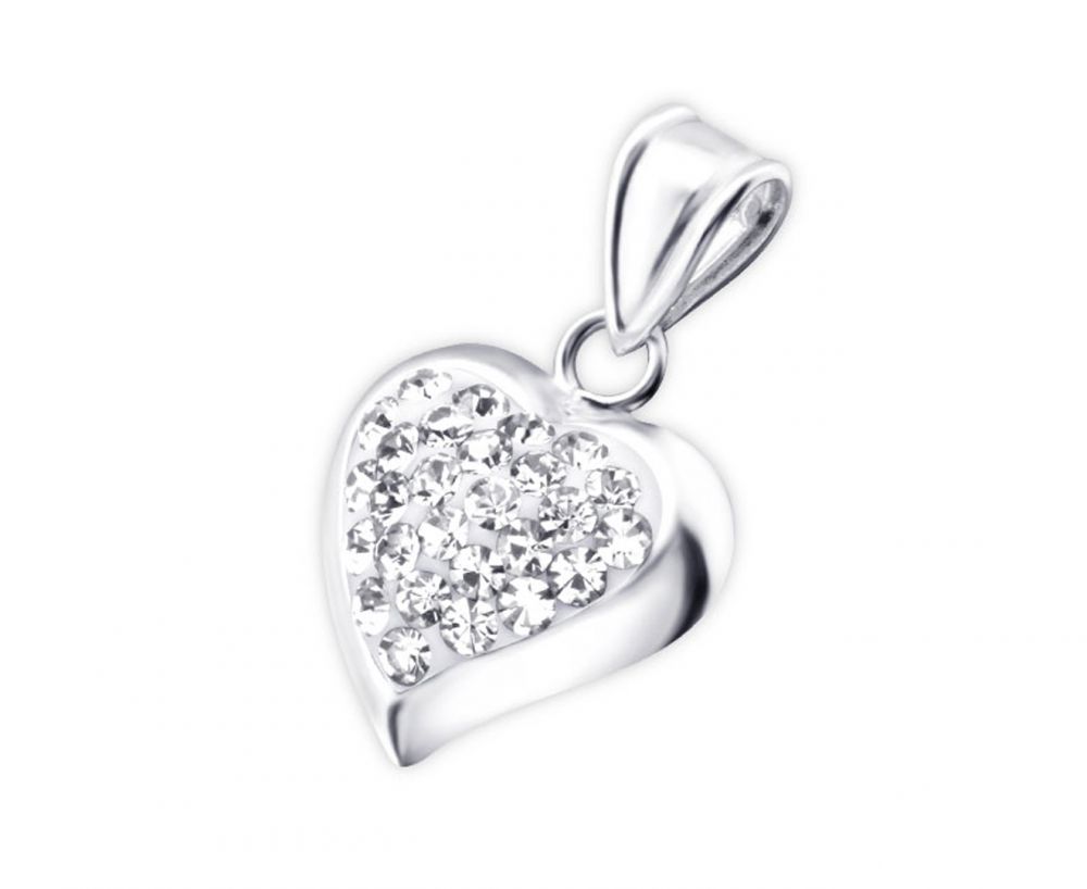 Sparkling Crystal Silver Heart Pendant Necklace for Women - Elegant Jewelry Gift for Valentine's Day, Anniversary & Special Occasions