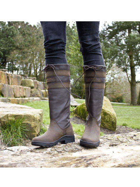 Brogini Longridge Waterproof Leather Country Boots for Women - Comfortable Ankle Boots for Hiking, Walking & Outdoor Activities