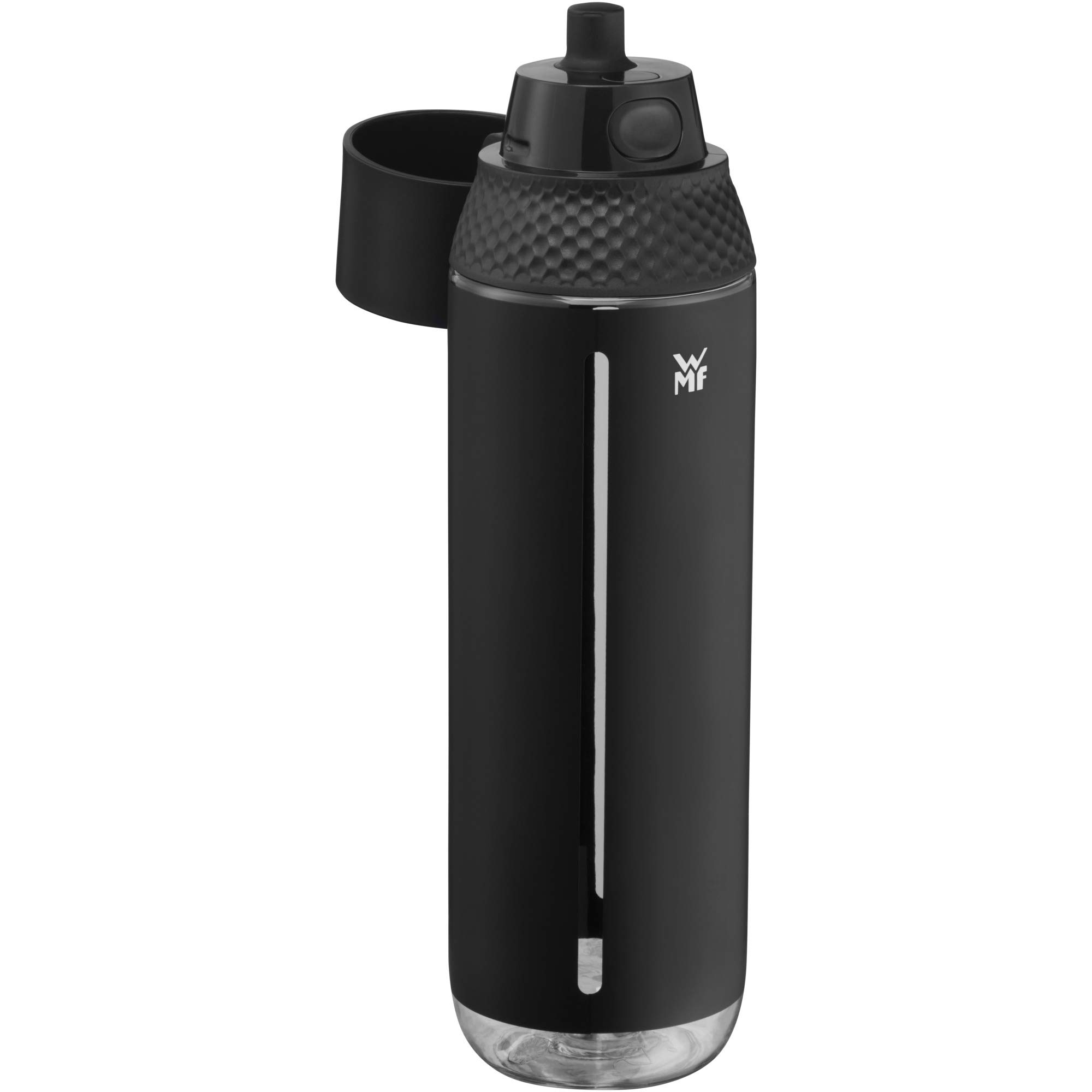 WMF 750ml Carbonated Water Bottle with AutoClose Lid - Shatterproof, Leak-Proof & BPA-Free - Perfect for Gym, Hiking & Outdoor Activities - Black