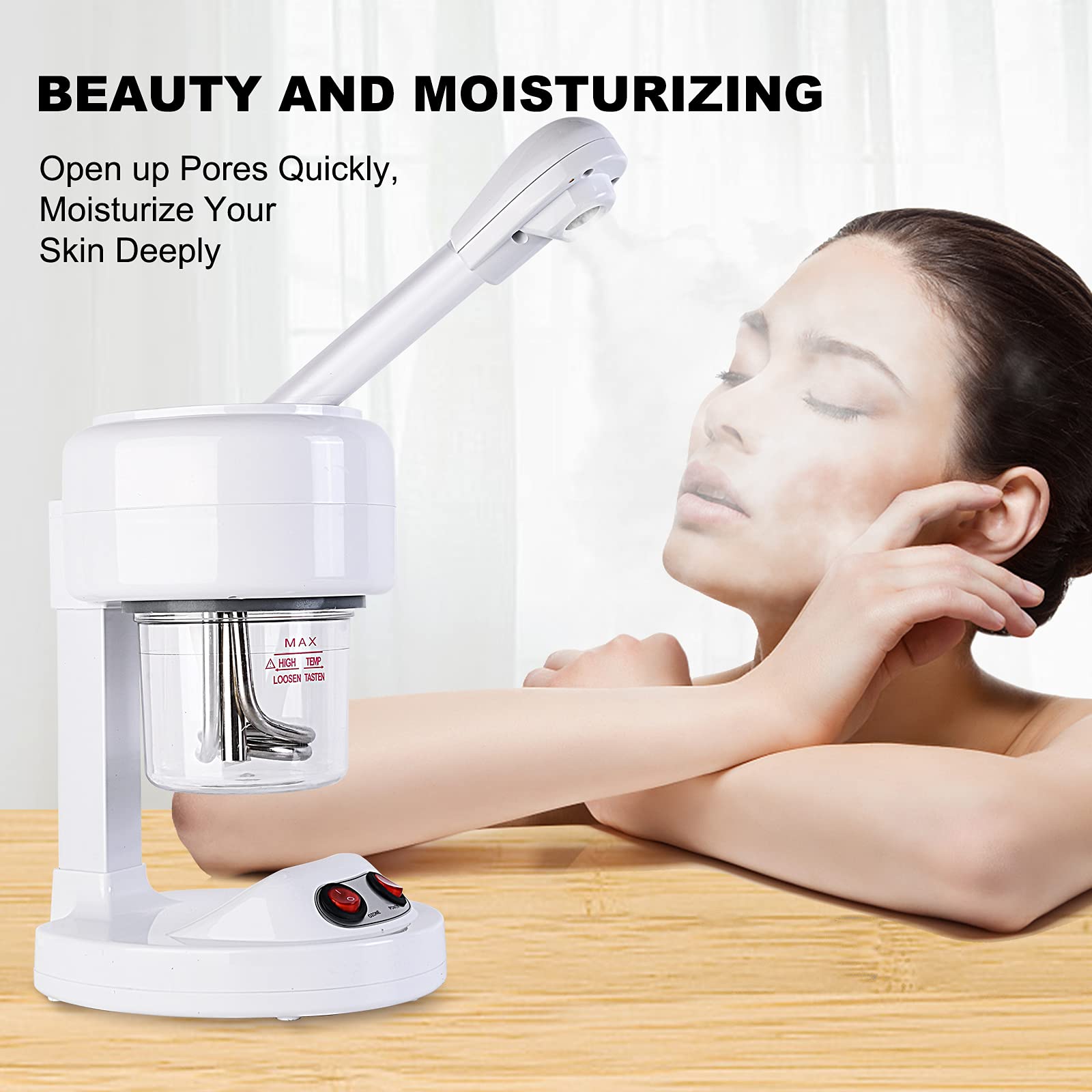 Professional Mini Facial Steamer for Salon & Spa - Ozone Deep Cleansing Facial Vaporizer with Sauna Function | Perfect for At-Home Skincare, Facial Treatments & Relaxation Therapy