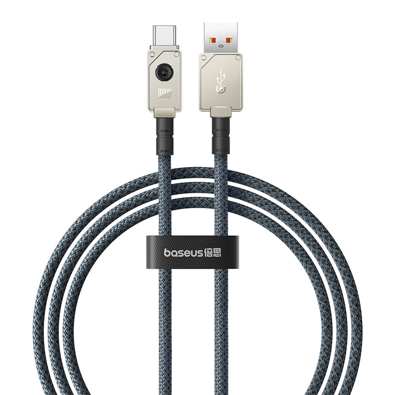 Baseus Unbreakable 100W Fast Charging USB to Type C Cable 1m - Durable & High-Speed Charging for Smartphones, Tablets & Laptops - Perfect for Home, Office & Travel Use