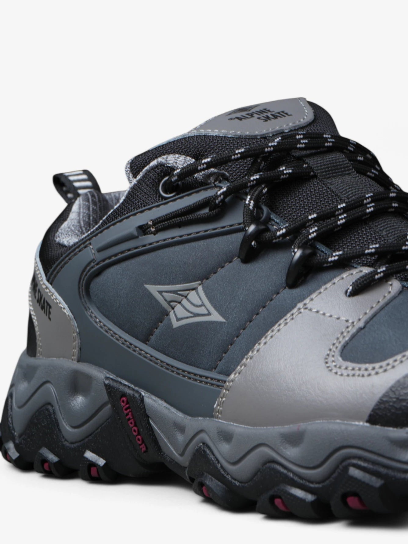 Alpine Skate Polson Grey & Black Skate Shoes - High-Performance Men's Sneakers for Skateboarding, Streetwear & Casual Wear